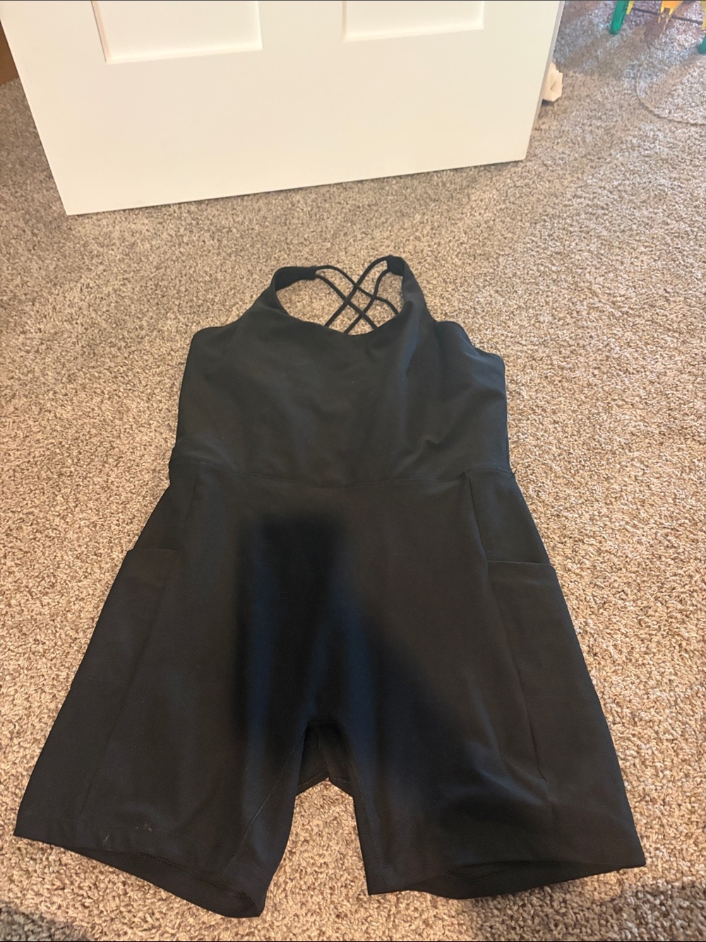 CALIA Women's Romper Jumpsuit with Crisscross Back